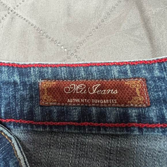 MU Blue Jeans With Rhinestone Pattern - Picture 5 of 7